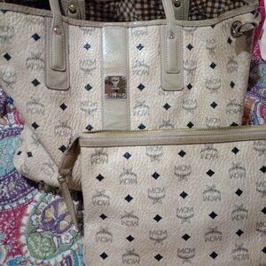 MCM purse and mommy to-go tote